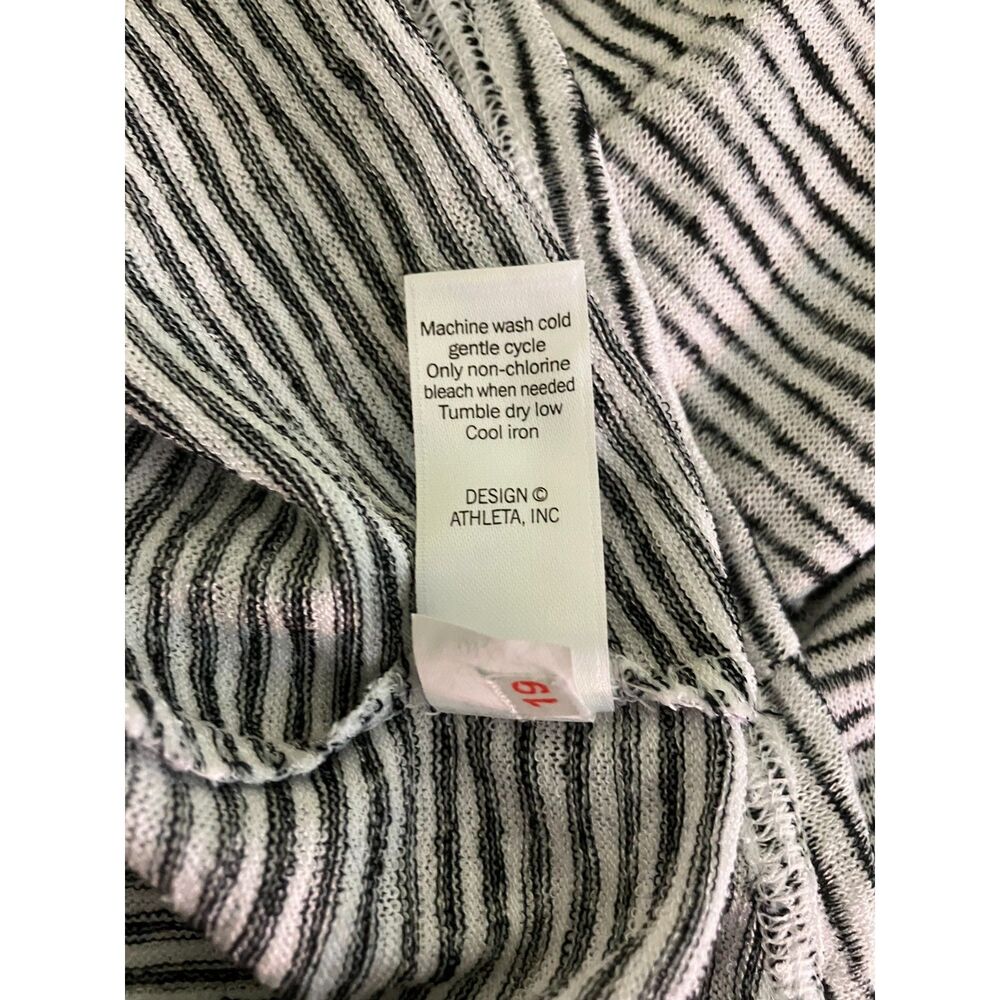 Athleta striped breezy flyaway back cap sleeve knit t shirt - Picture 7 of 9